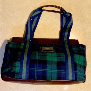Tommy Hilfiger Flannel Navy & Green Plaid Shoulder Bag